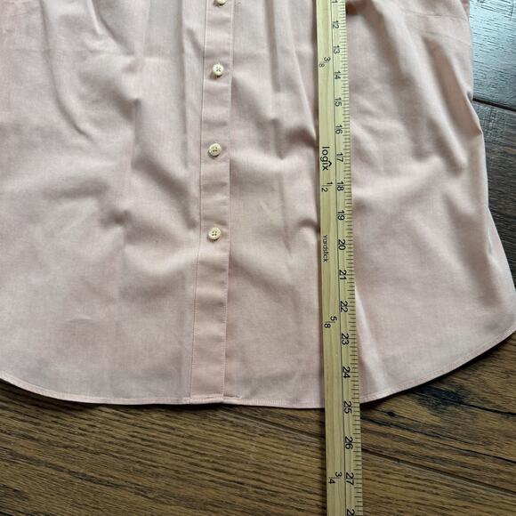 Brooks Brothers 346 Sleeveless Button Up Shirt Pink Oxford Cotton Non-Iron Sz 10 - Picture 4 of 5